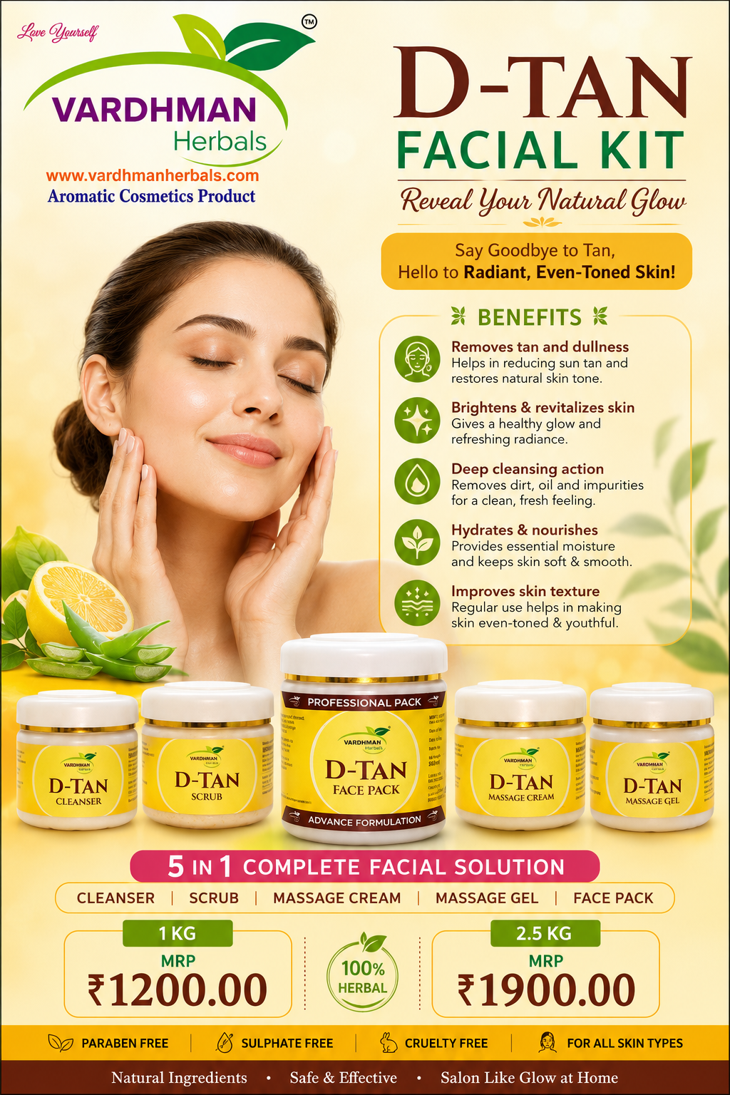 D-Tan professional facial kit 1000ml.